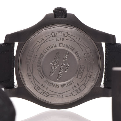 Breitling Titanium Nylon 45mm Avenger GMT Night Mission Automatic Watch Black V1731110 5 of 8