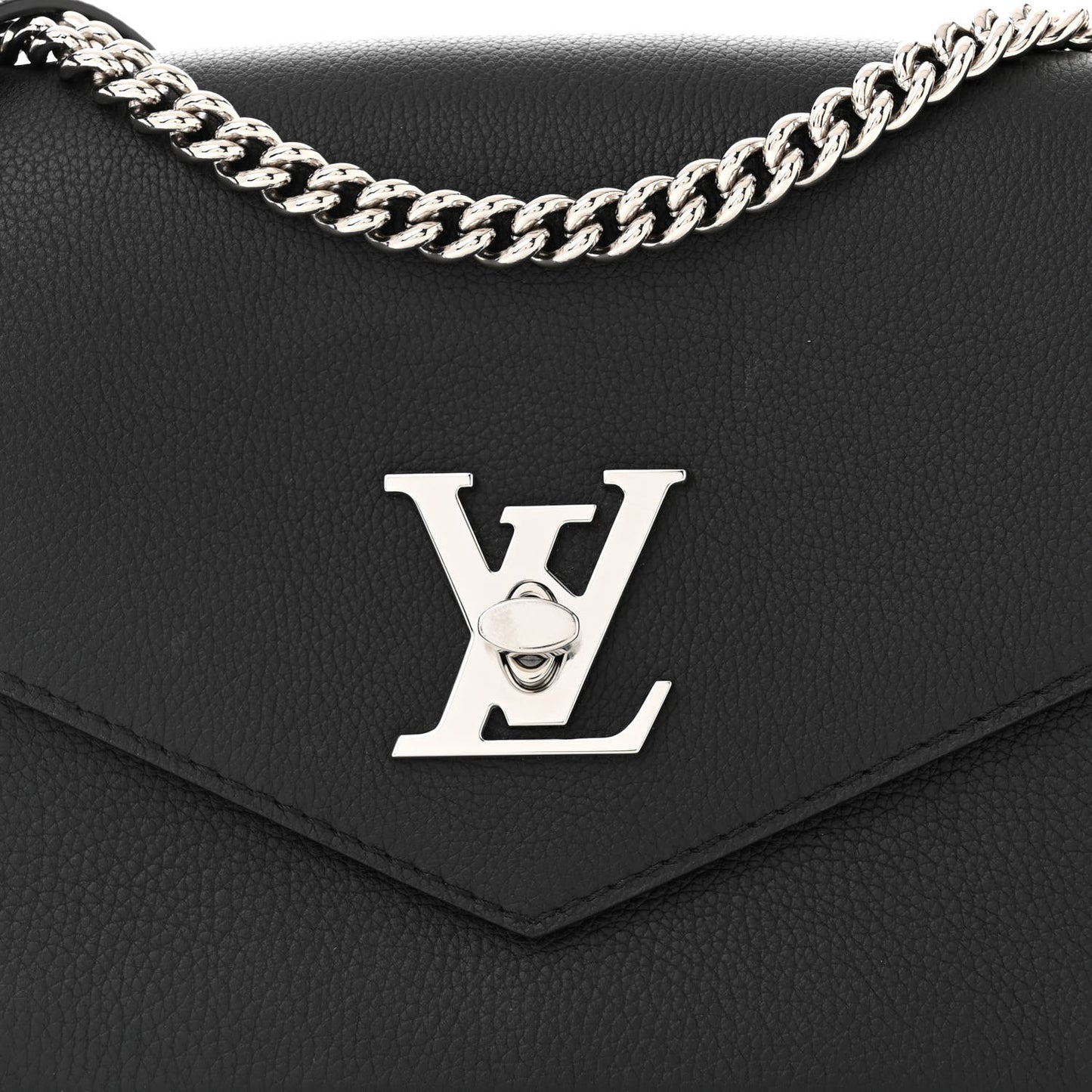 Soft Calfskin My Lockme Chain Bag BB Black