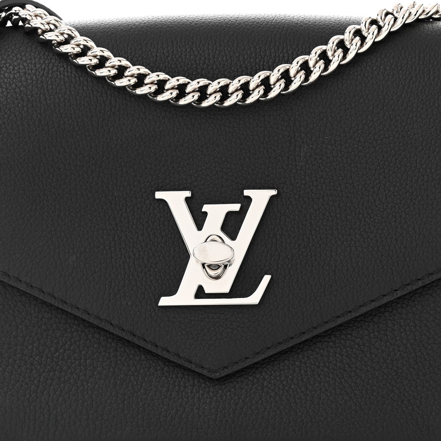 Louis Vuitton Soft Calfskin My Lockme Chain Bag BB Black 7 of 9