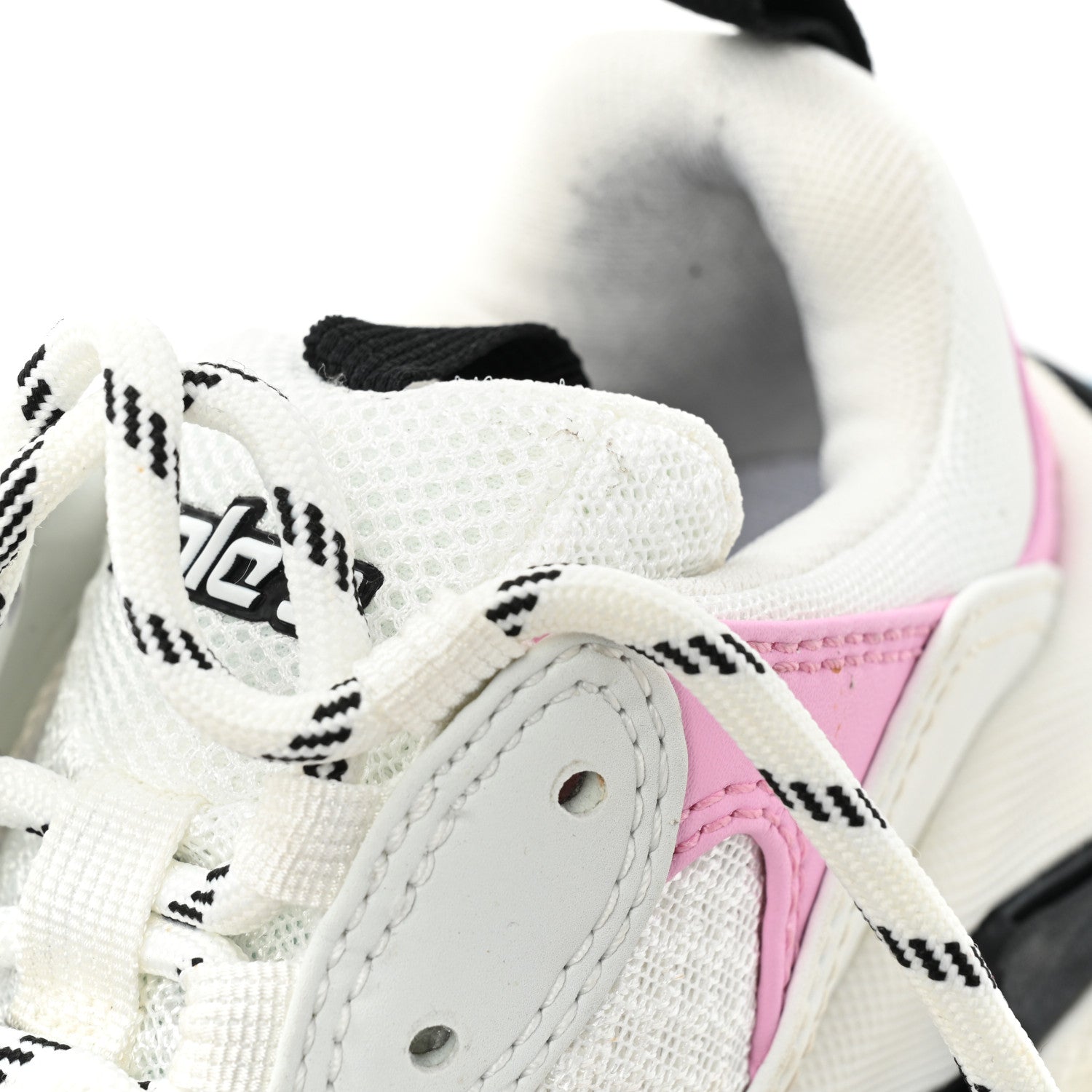 Balenciaga Fabric Mesh Washed Effect Womens Triple S Sneakers 36 Pink White Blue 11 of 13