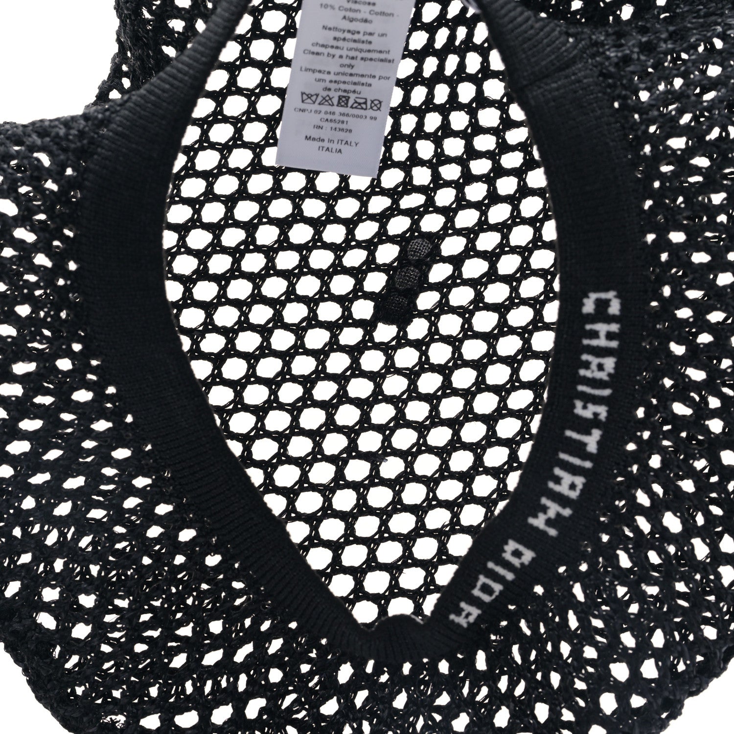 Christian Dior Mesh Arty Beret 57 Black 7 of 9