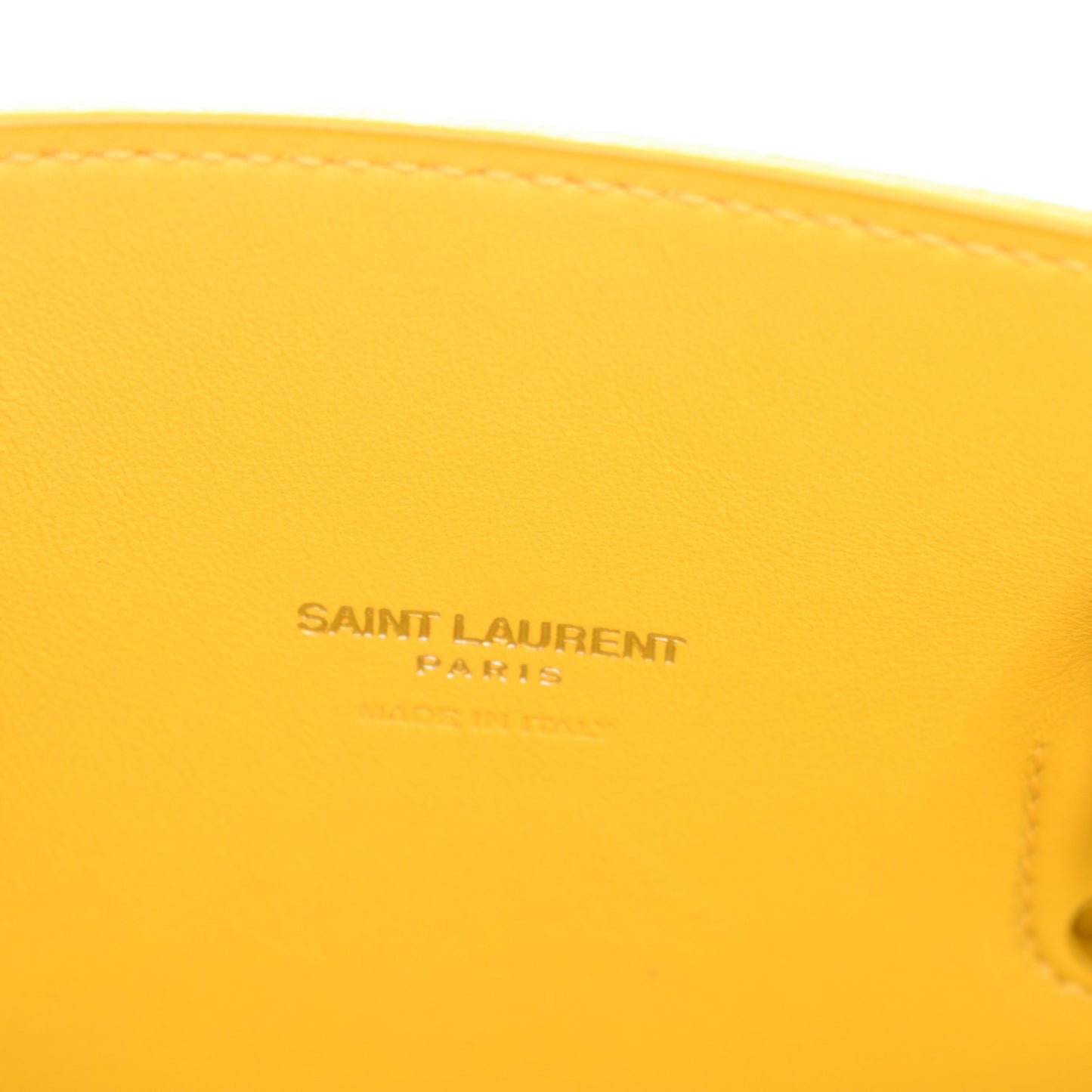 Grained Calfskin Baby Sac De Jour Yellow
