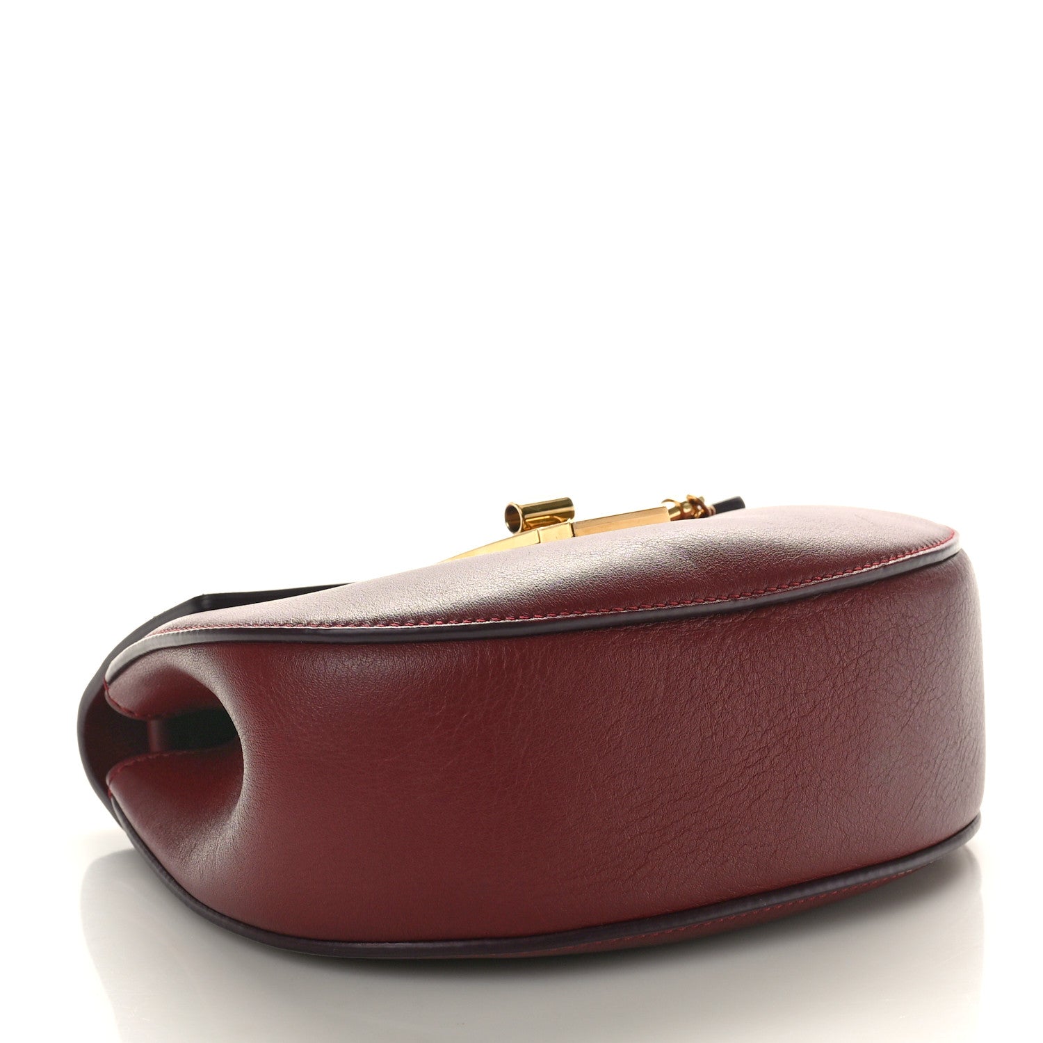 Chloe Smooth Calfskin Mini Drew Shoulder Bag Wine Purple 4 of 9