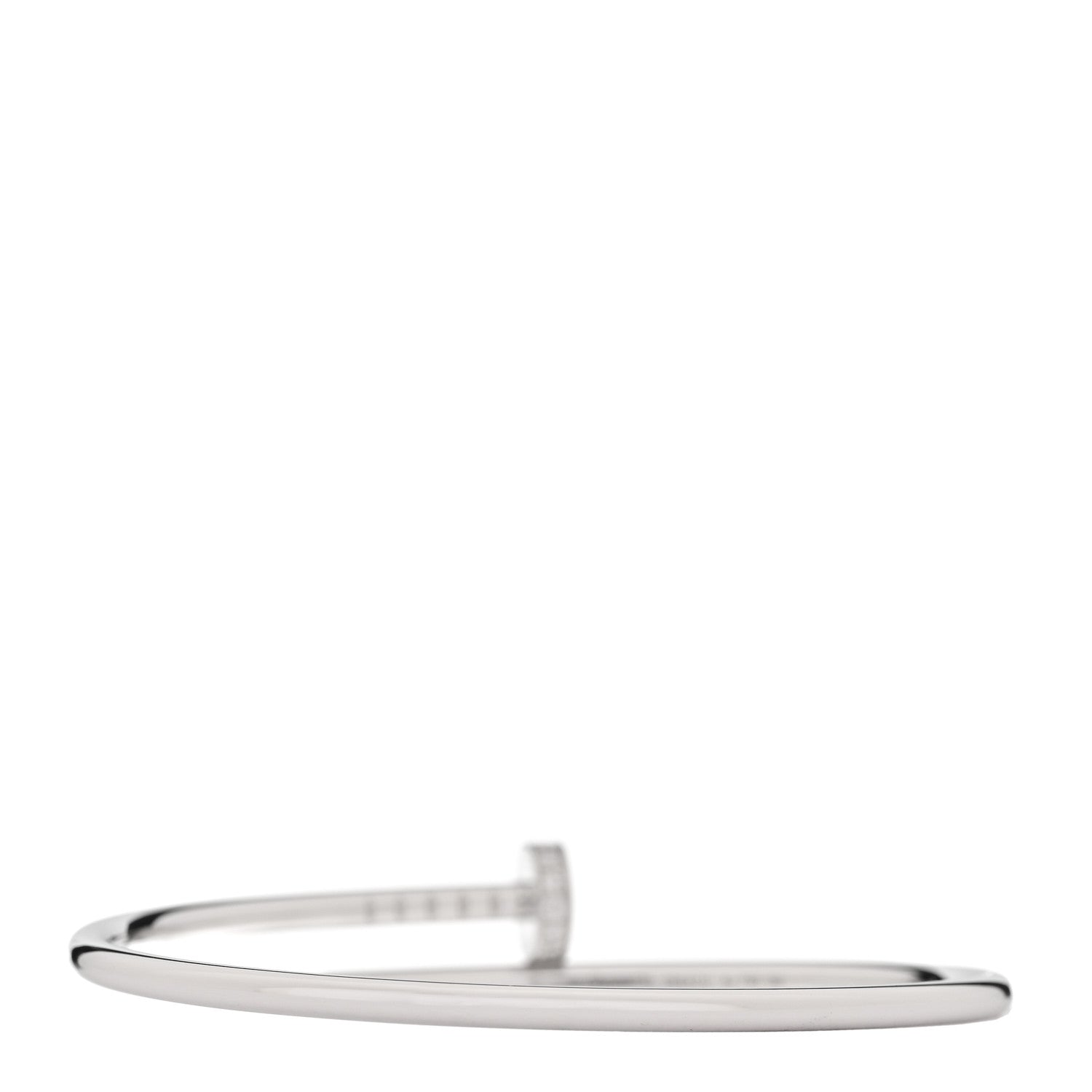 Cartier 18K White Gold Diamond Small Juste Un Clou Bracelet 15 2 of 5
