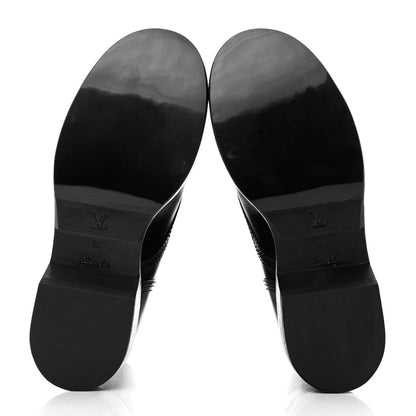 Louis Vuitton Calfskin Monogram Metropolis Flat Ranger Boots 39 Black 5 of 8