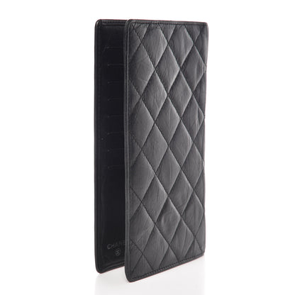 Chanel Aged Calfskin Quilted Cambon Yen Wallet Black 3 of 8