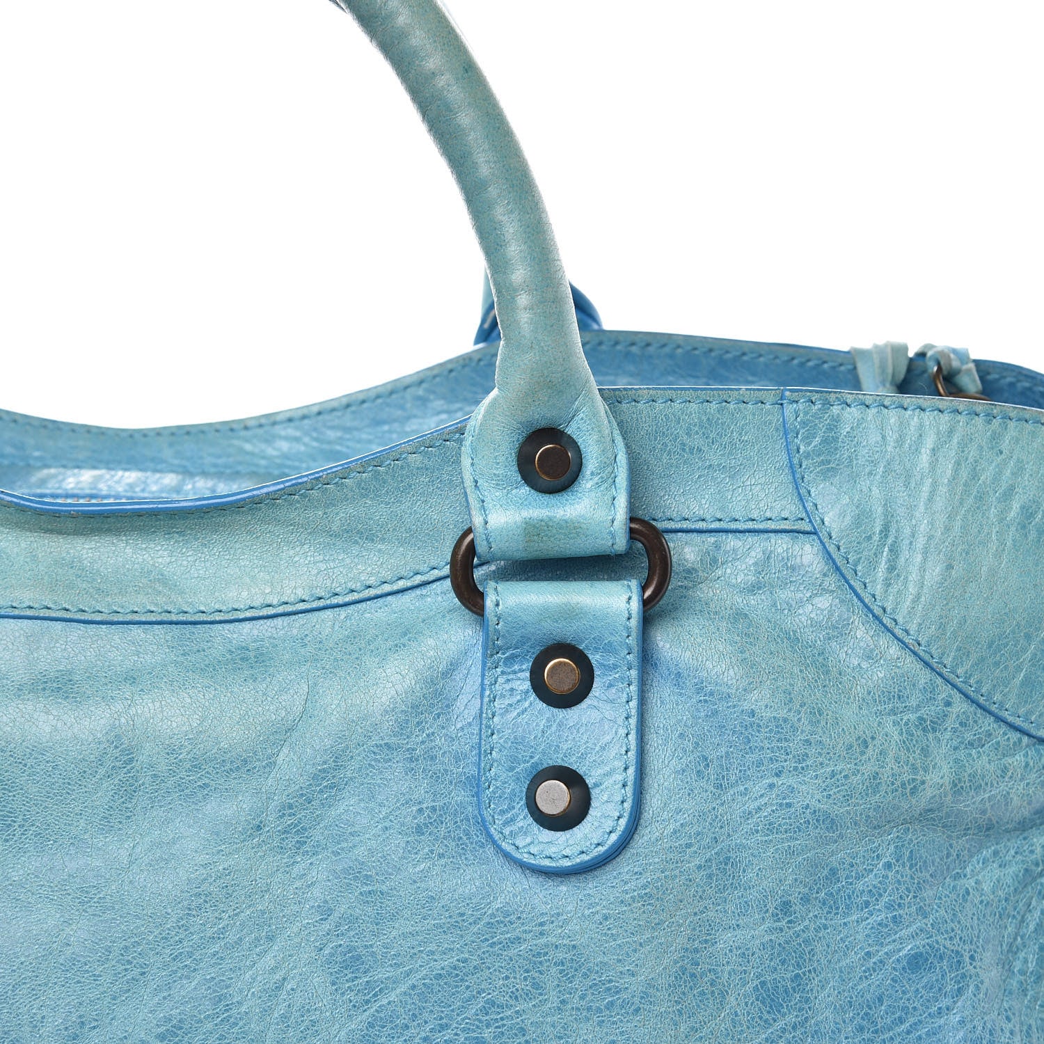 Balenciaga Agneau Classic Hardware City Turquoise 14 of 18