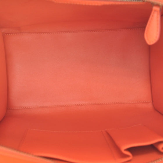 Smooth Calfskin Mini Luggage Bright Orange