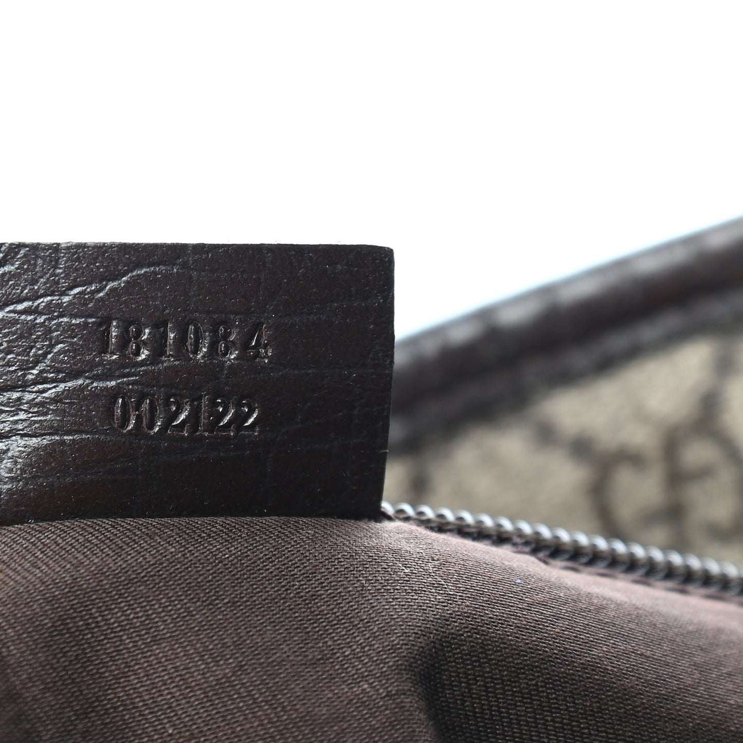 GG Supreme Monogram Medium Zippered Shopping Tote Dark Brown