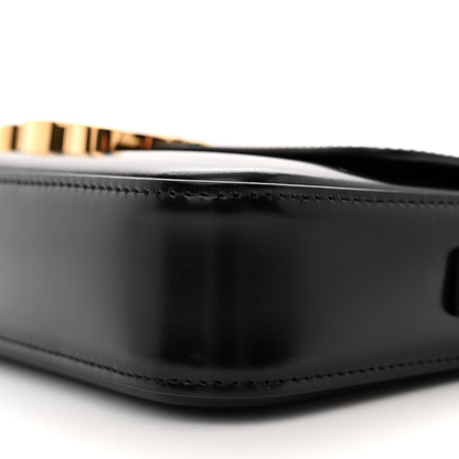 Celine Shiny Calfskin Triomphe Shoulder Bag Black 10 of 10