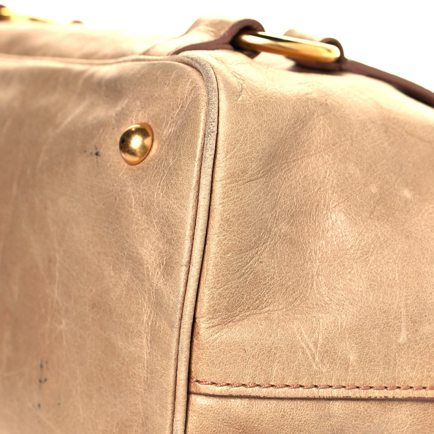 Vitello Shine Tote Beige