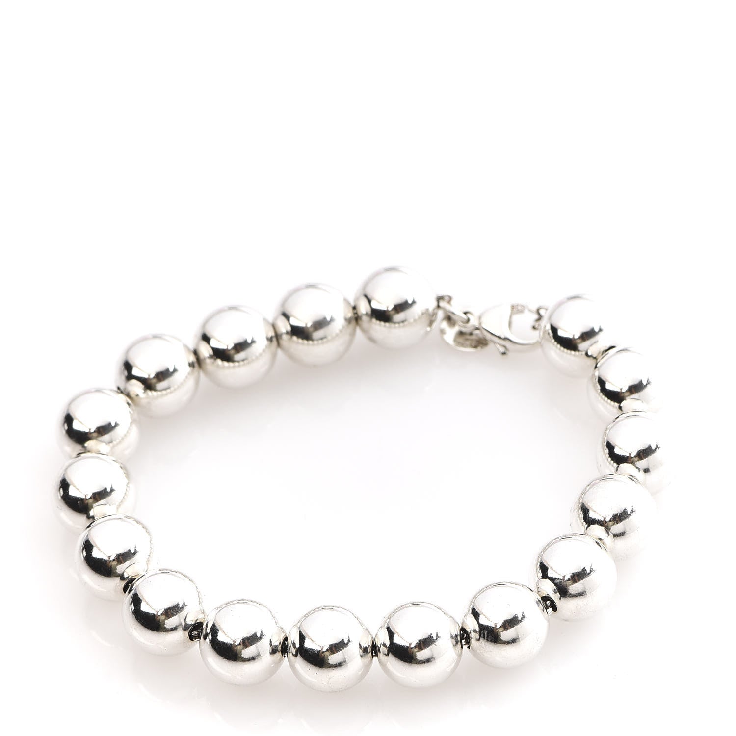 Tiffany Sterling Silver 10mm HardWear Ball Bracelet 1 of 5