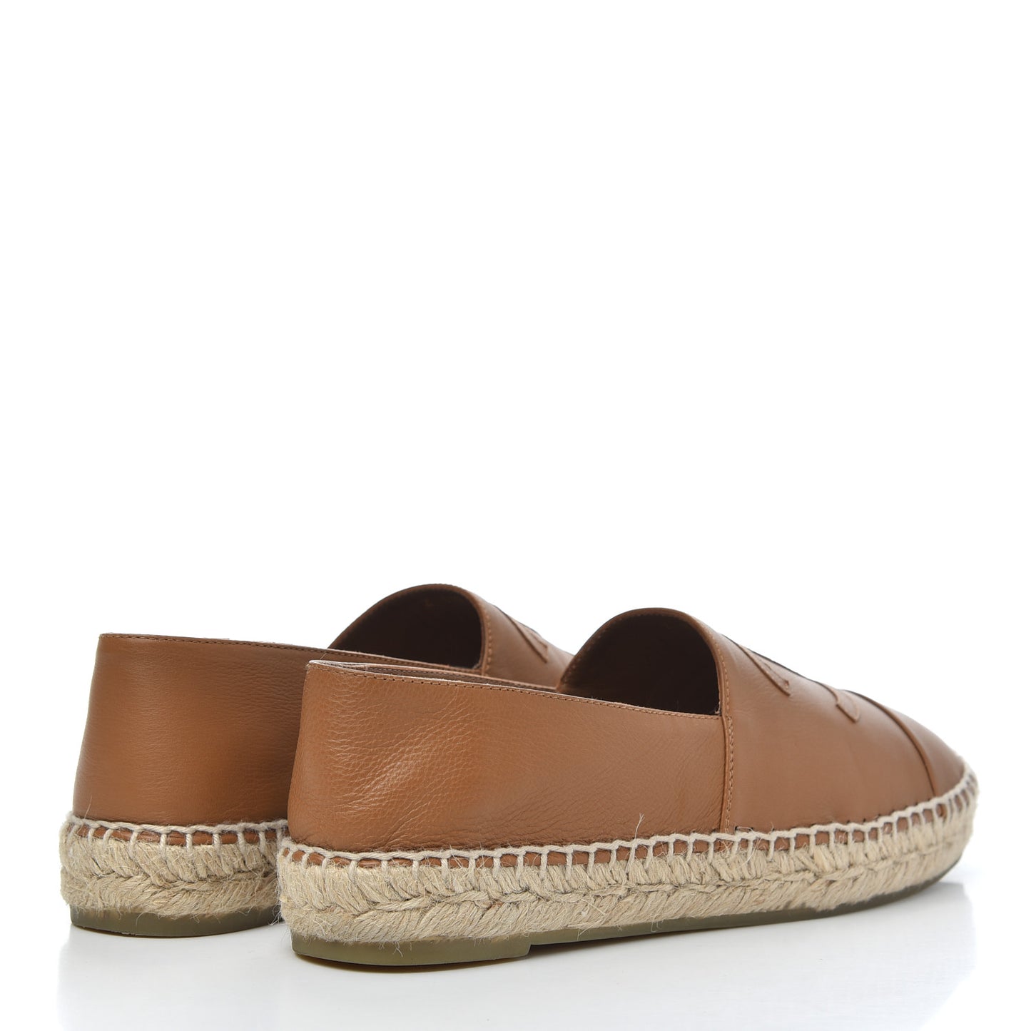 Calfskin CC Espadrilles 38 Light Brown