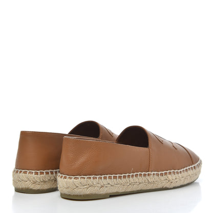 Chanel Calfskin CC Espadrilles 38 Light Brown 4 of 23