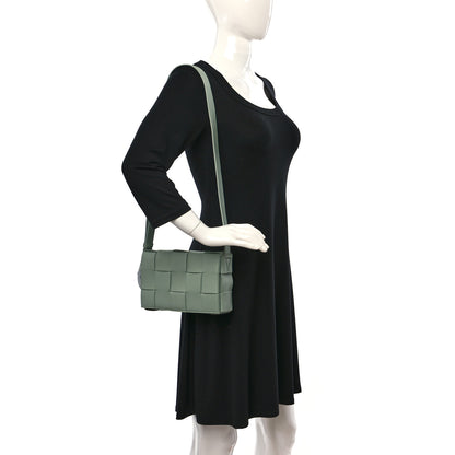 Bottega Veneta Lambskin Maxi Intrecciato Cassette Crossbody Bag New Sauge 2 of 9