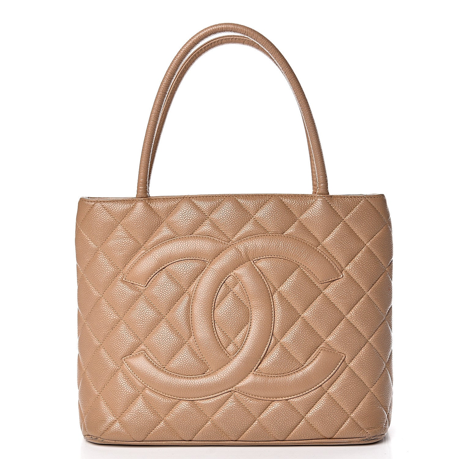 Chanel Caviar Quilted Medallion Tote Beige 1 of 18