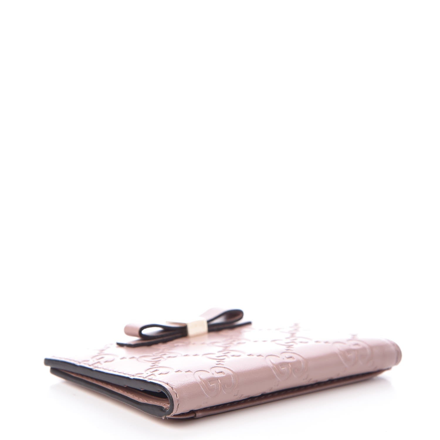 Gucci Guccissima Bow Train Pass Case Soft Pink 4 of 16