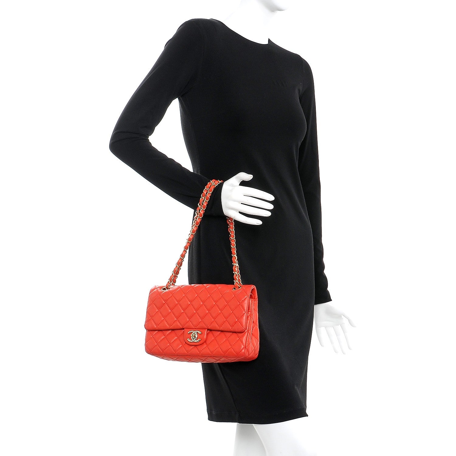 Chanel Lambskin Quilted Medium Double Flap Red 3 of 8