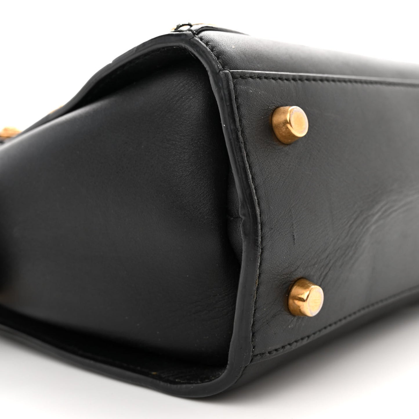 Calfskin Medallion Tribute Bowling Bag Black