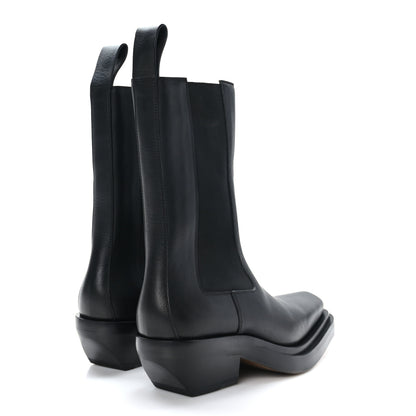 Bottega Veneta Calfskin Lean Mid-Calf Boots 40 Black 4 of 6