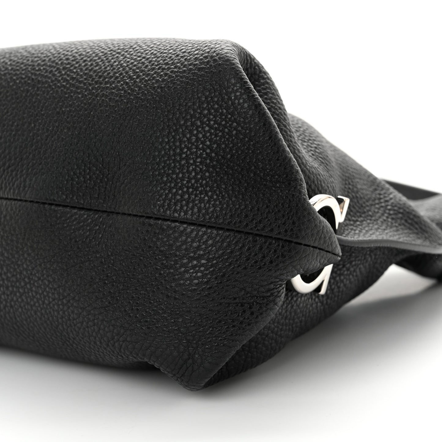 Calfskin Fanisa Gancini Hobo Black