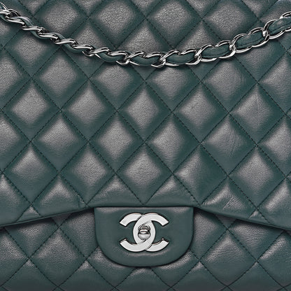 Chanel Lambskin Quilted Maxi Single Flap Turquoise 18 of 18
