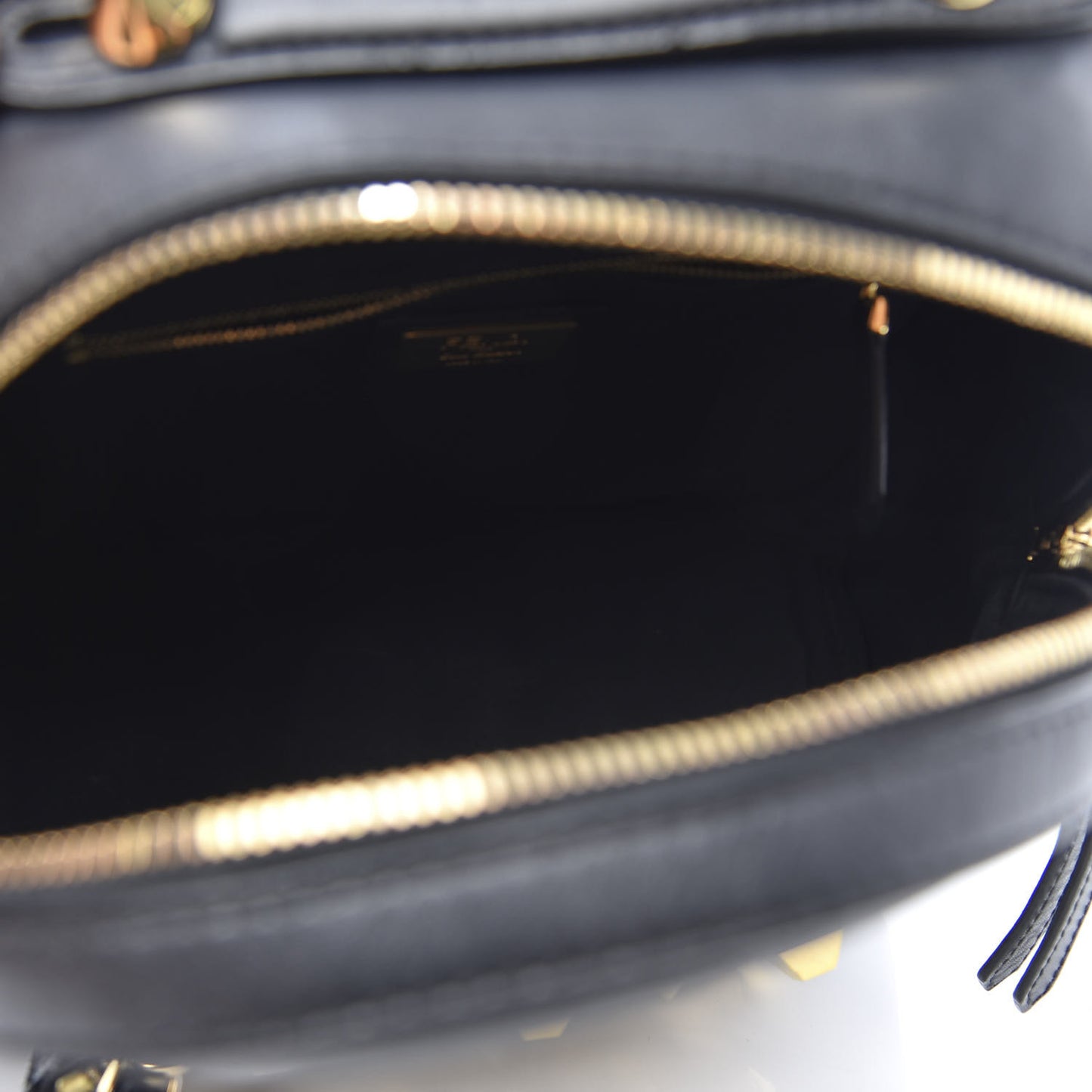 Vitello Dolce Studded Mini Backpack Black