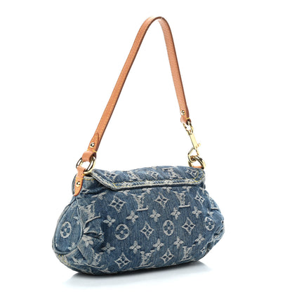Louis Vuitton Monogram Denim Mini Pleaty Blue 3 of 9