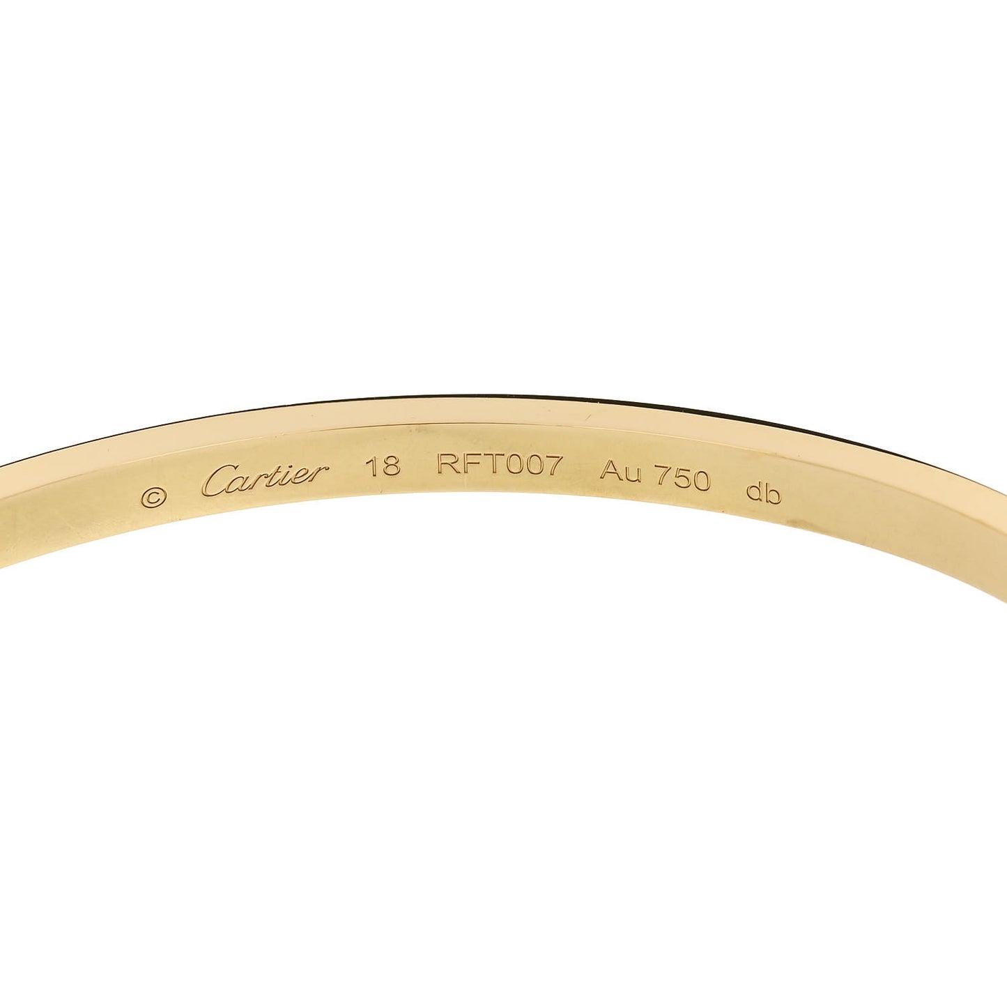 18K Yellow Gold Small LOVE Bracelet 18