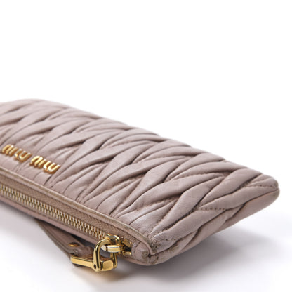 Miu Miu Nappa Matelasse Pouch Cammeo 9 of 13