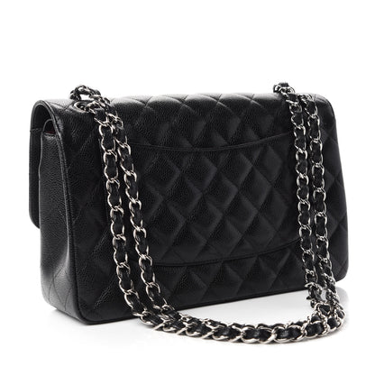 Chanel Caviar Quilted Jumbo Double Flap Black 3 of 11