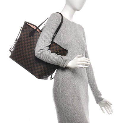 Louis Vuitton Damier Ebene Neo Neverfull MM Rose Ballerine 2 of 8