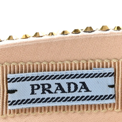 Prada Satin Crystal Embellished Headband Platino 4 of 5