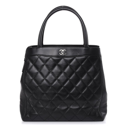 Chanel Calfskin Quilted CC Shopping Tote Black 1 of 16