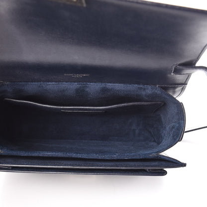 Saint Laurent Calfskin Medium Bellechasse Satchel Navy 5 of 13