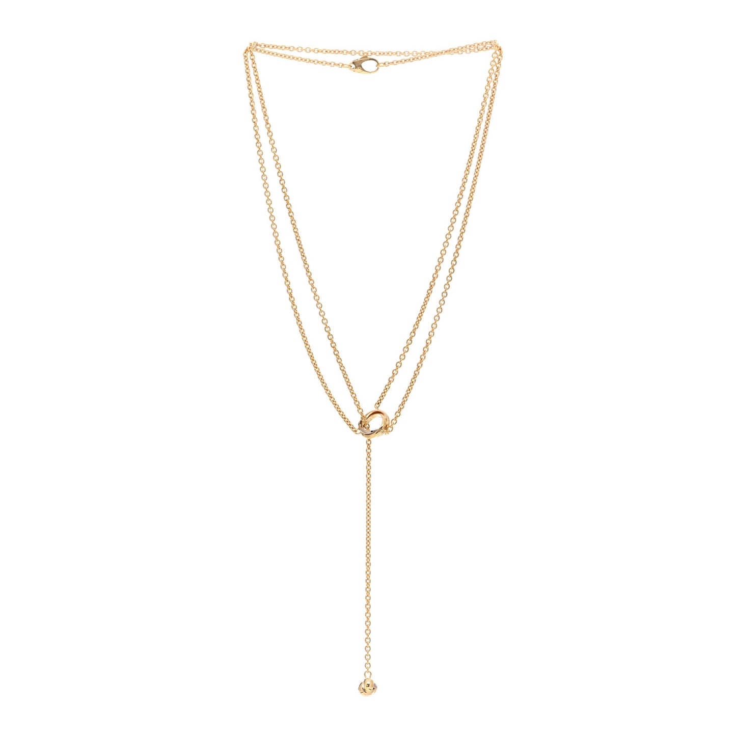 18K Pink Yellow White Gold Baby Trinity Pampilles Necklace