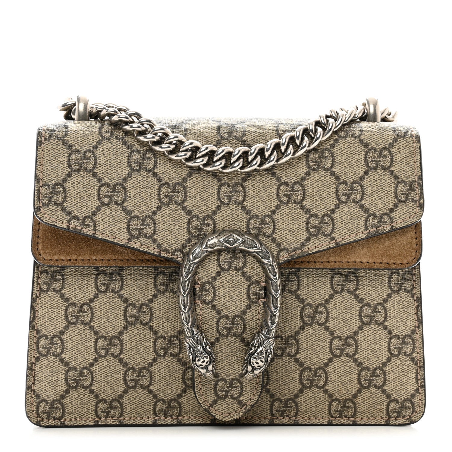Gucci GG Supreme Monogram Mini Dionysus Shoulder Bag Taupe 1 of 10