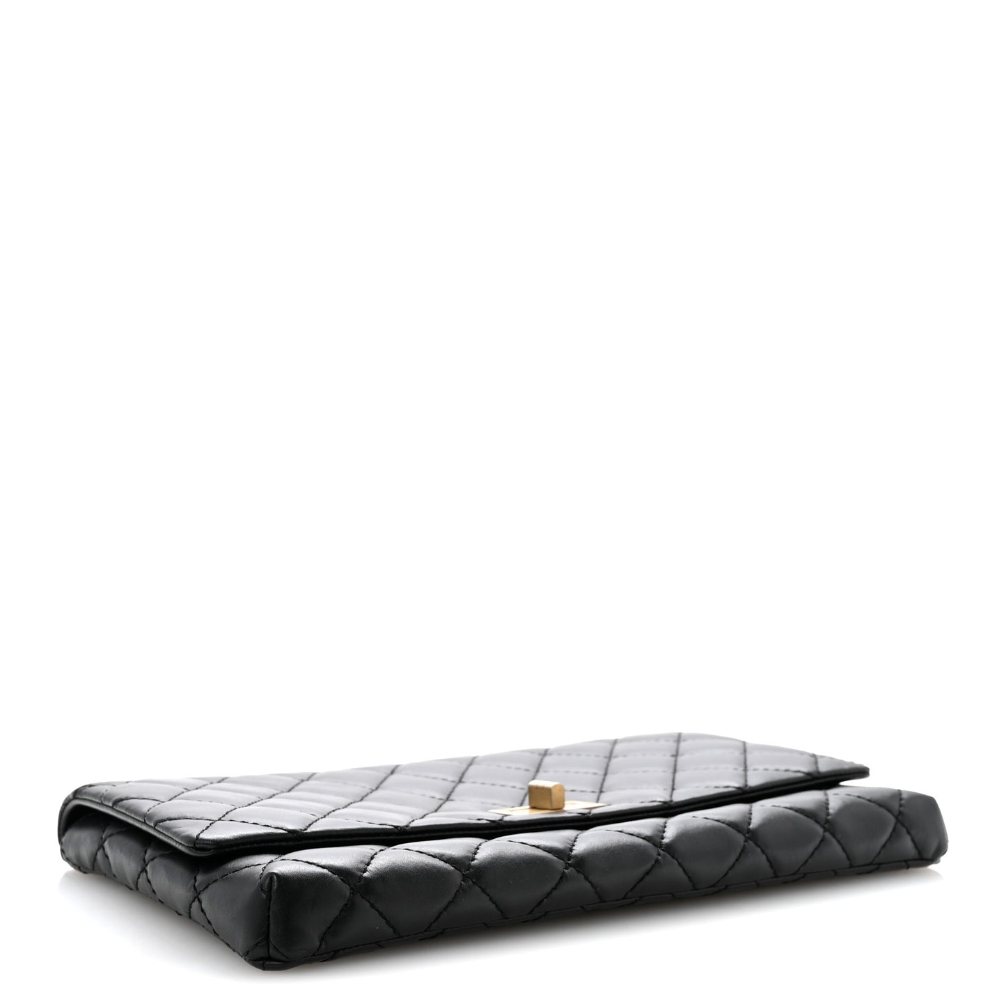 Aged Calfskin Quilted Reissue 2.55 Clutch Black
