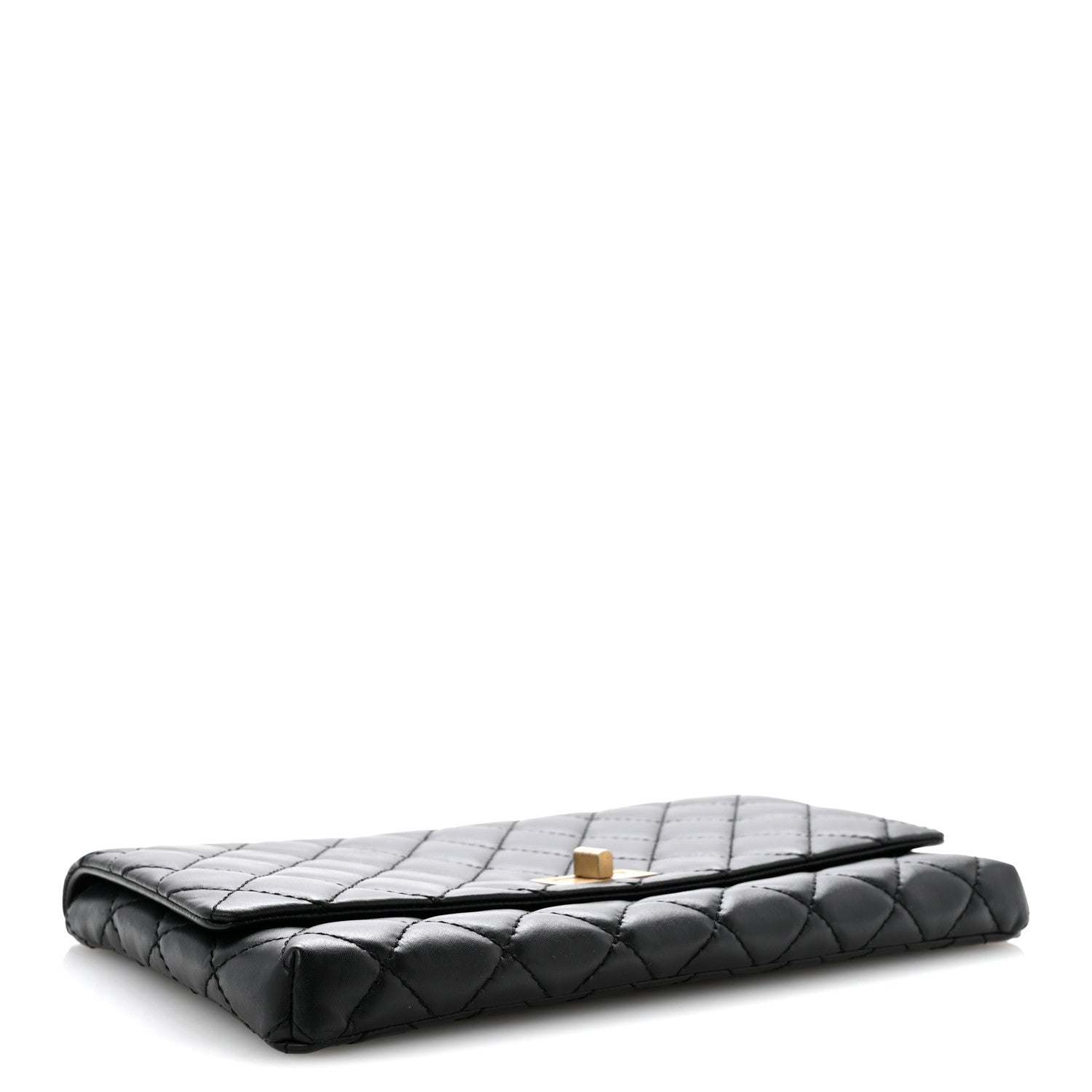 Chanel Aged Calfskin Quilted Reissue 2.55 Clutch Black 4 of 10