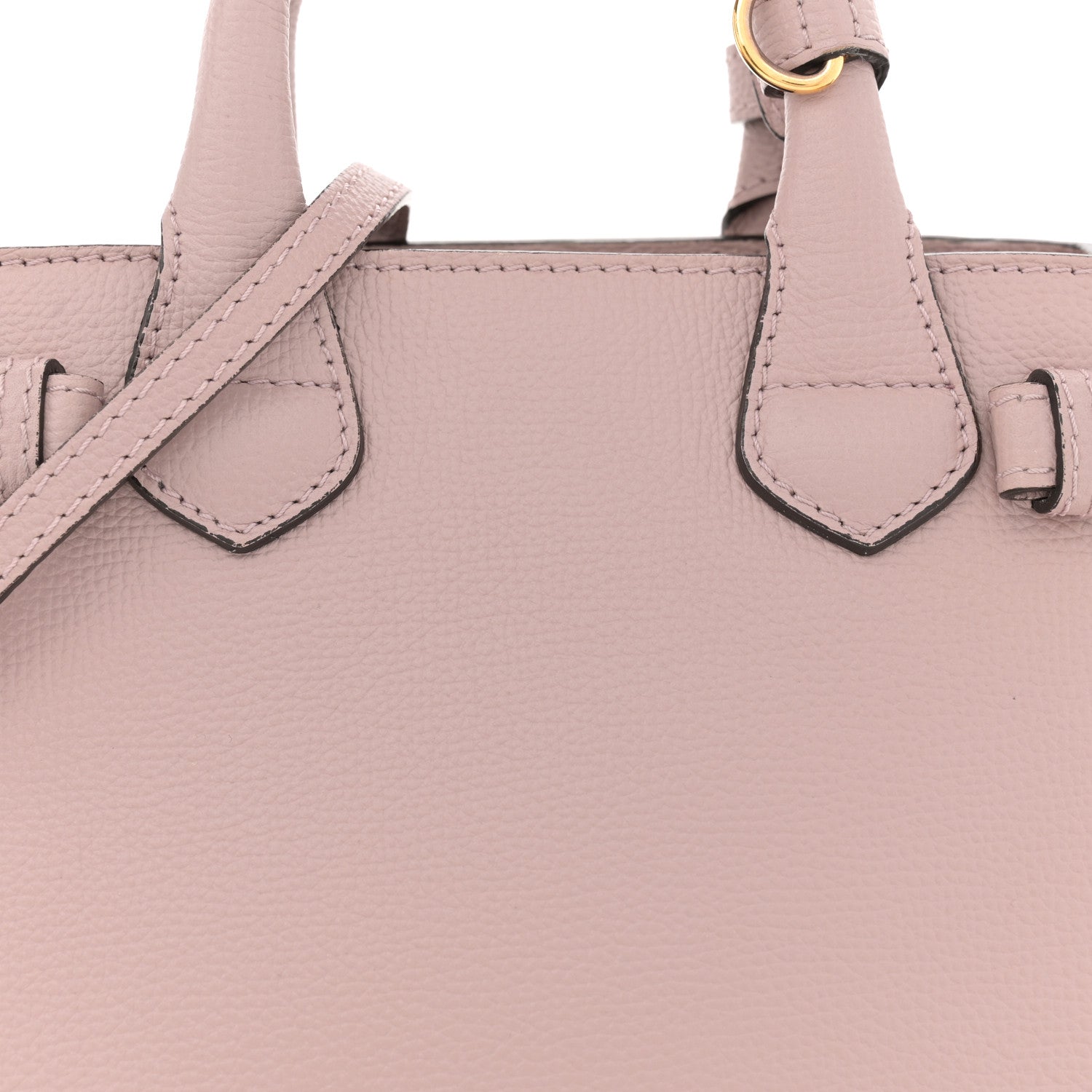 Burberry Grainy Calfskin House Check Baby Banner Tote Pale Orchid 8 of 14