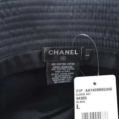 Chanel Canvas CC Bucket Hat L Black 6 of 6