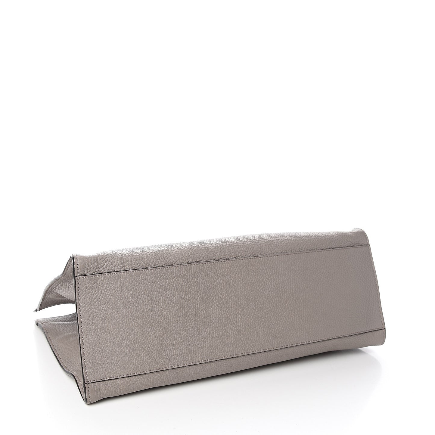 Calfskin Medium Bamboo Shopper Light Grey