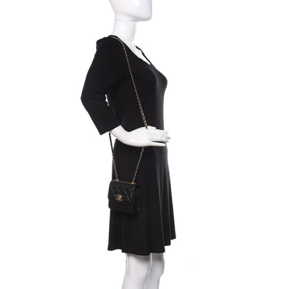 Chanel Lambskin Quilted Mini Trendy CC Chain Wallet Black 2 of 11