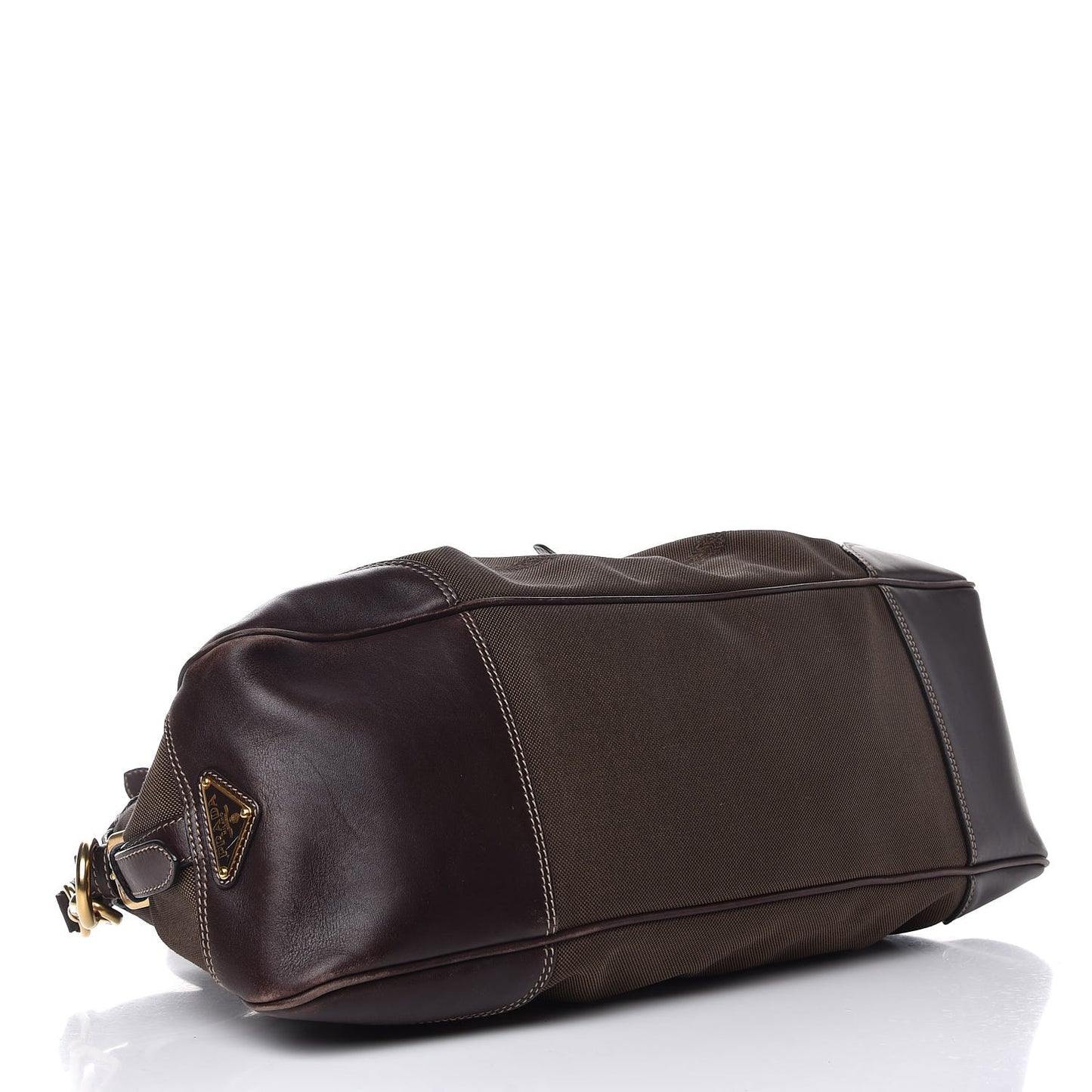 Jacquard Logo Shopping Satchel Brown