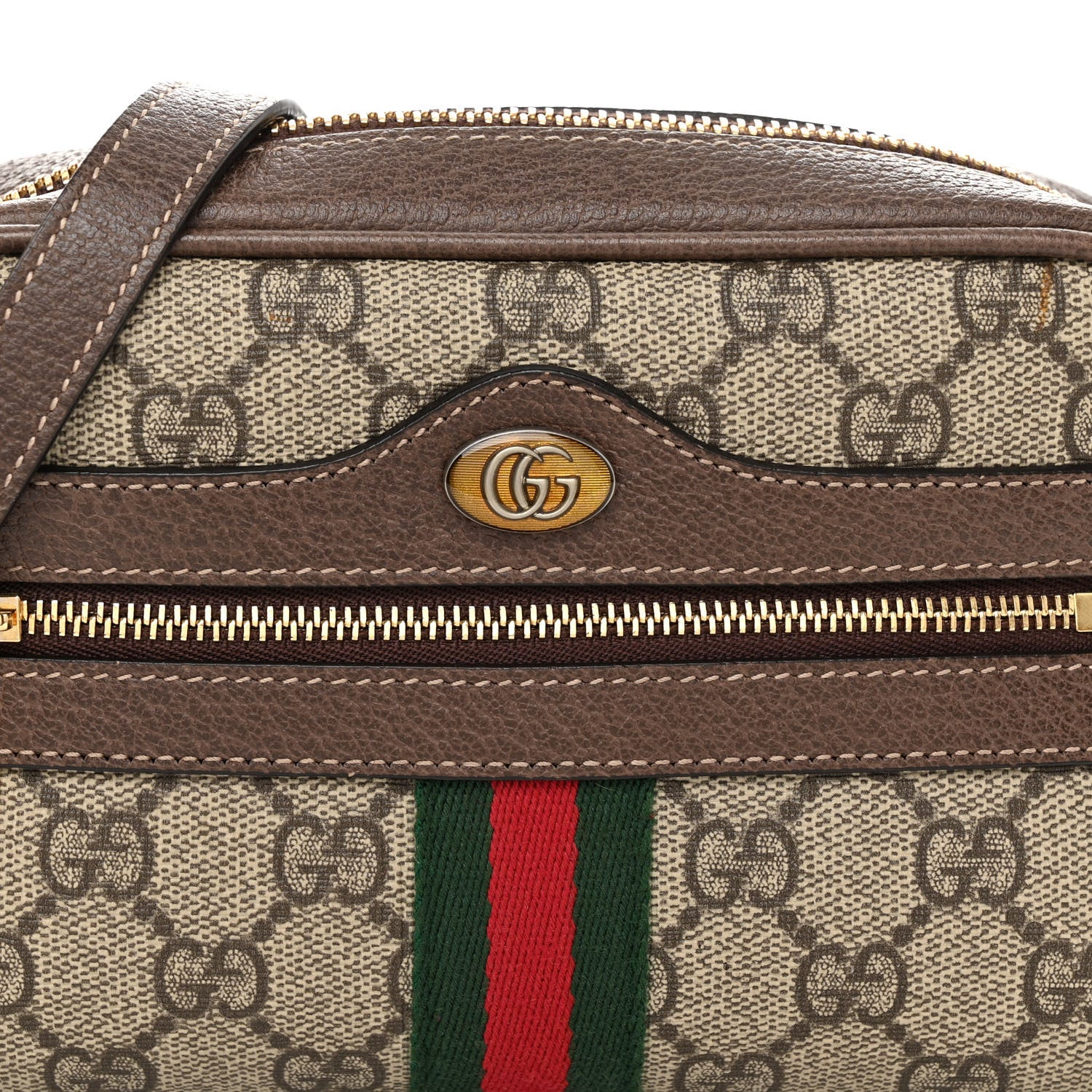 Gucci GG Supreme Monogram Web Mini Ophidia Shoulder Bag Brown 8 of 10