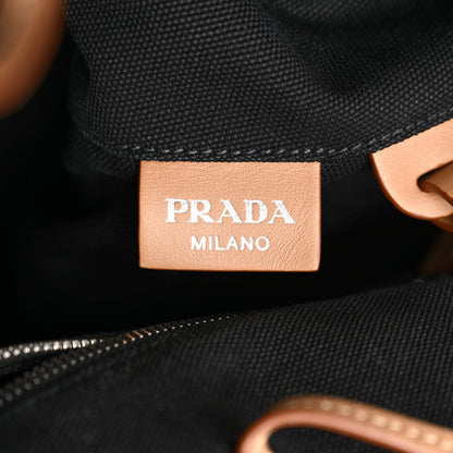 Prada Canapa Small Logo Shopping Tote Black 7 of 13