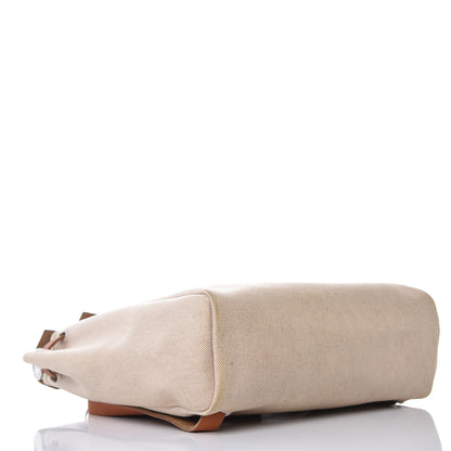 Hermes Toile Vache Calfskin Herbag 30 PM Backpack Natural 4 of 16