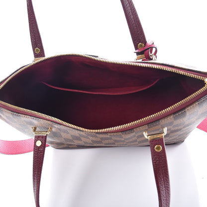 Louis Vuitton Damier Ebene Cuir Taurillon Hyde Park Fuchsia 6 of 8