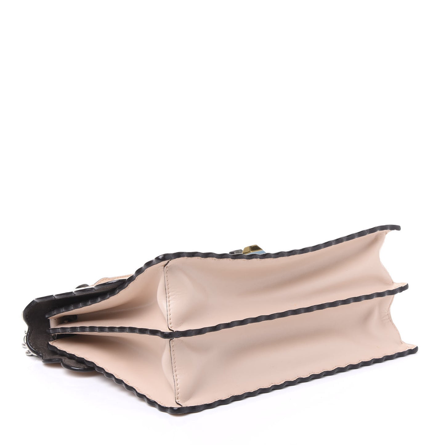 Vitello Liberty Scalloped Studded Kan I Shoulder Bag Plaster
