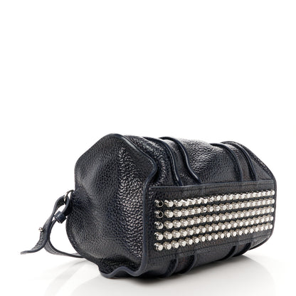 Alexander Wang Pebbled Lambskin Rocco Nickel Hardware Dark Blue 4 of 12